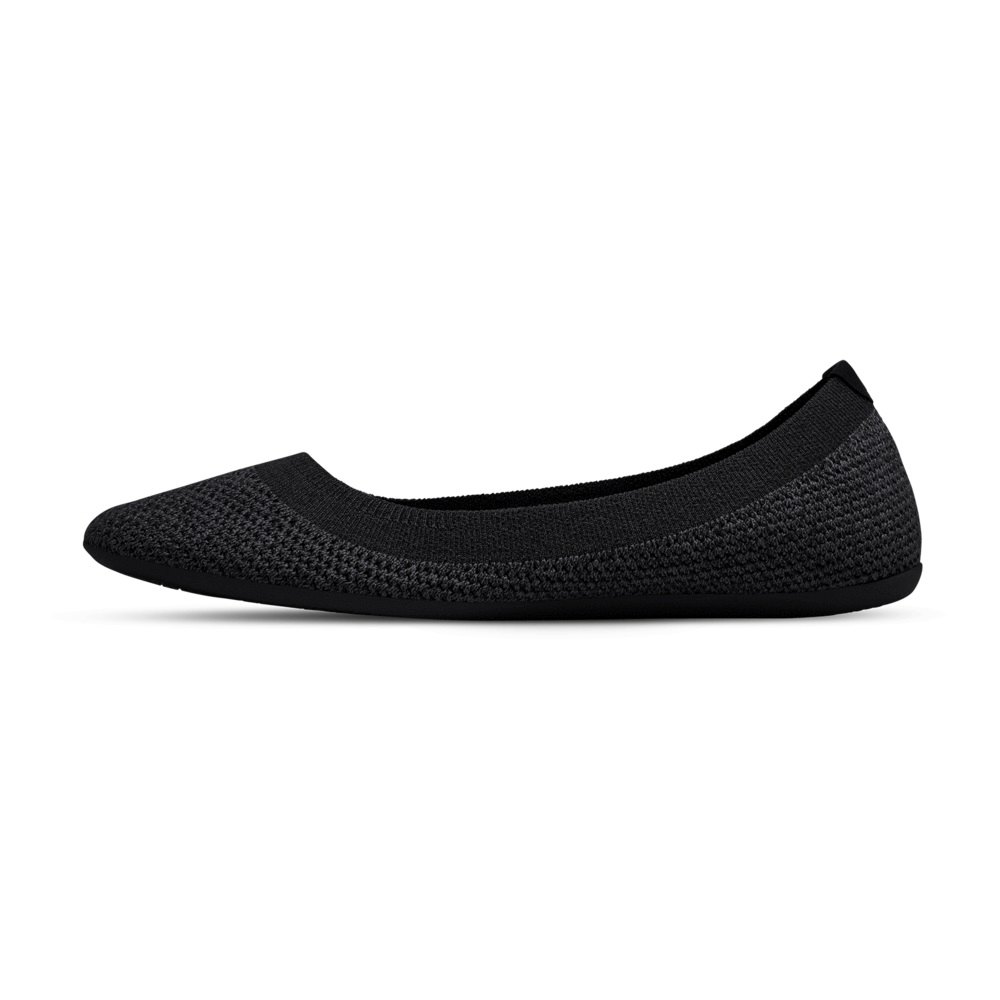 Allbirds Women\'s Flats Black - Tree Breezers - 65824NTJA